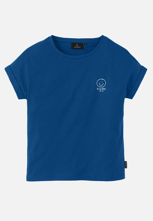 T-Shirt CAYENNE smiley - bleu
