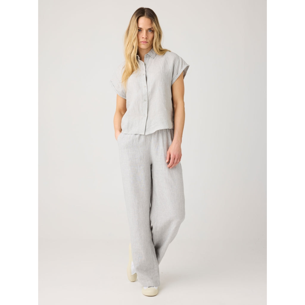 Pantalon ample POSEY en lin - Ultimate Grey