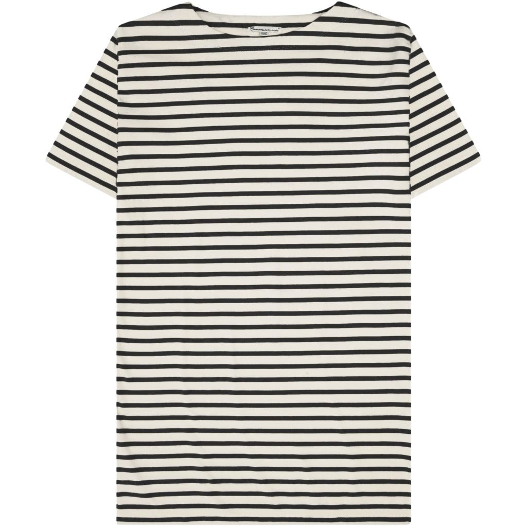 Robe t-shirt côtelé lignée - Navy