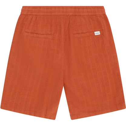Short en coton  texturé FIG - Brique