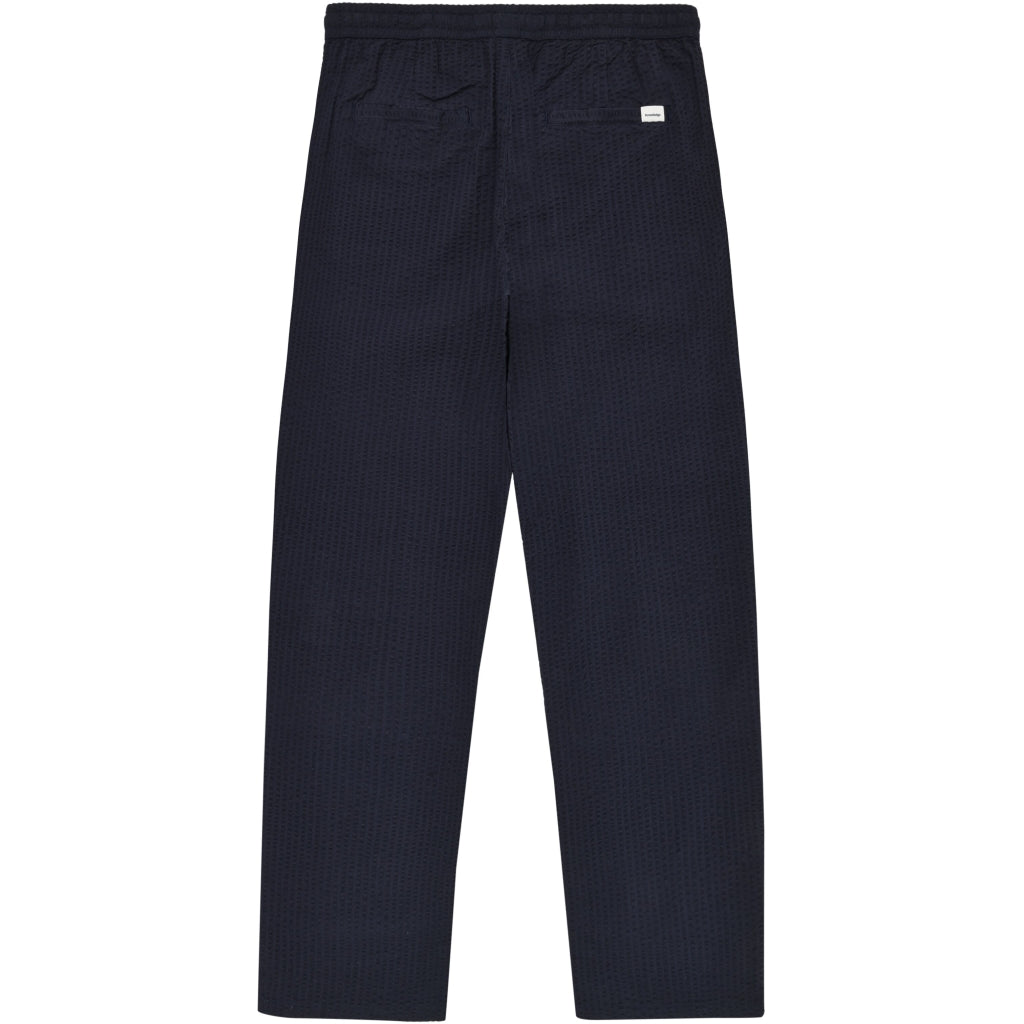 Pantalon loose FIG en seersucker - Bleu nuit