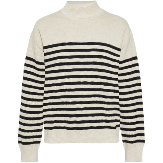 Pull Cotton ligné crème