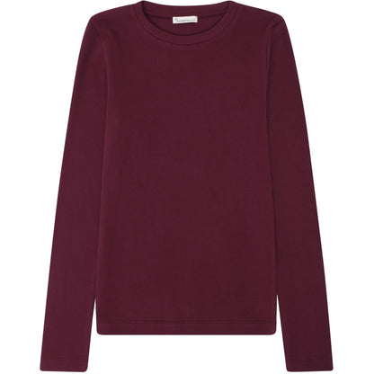 T-shirt basic côtelé à longue manches