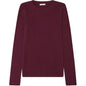 T-shirt basic côtelé à longue manches