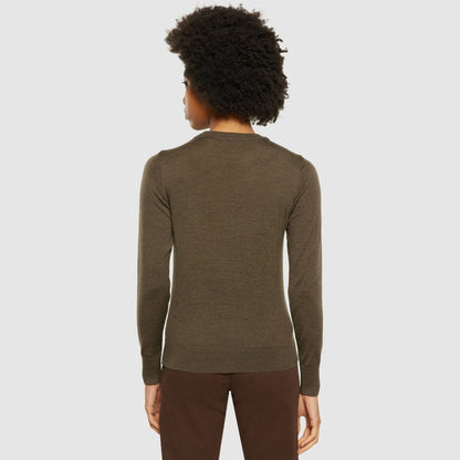 Pull doux merino - dark olive