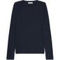T-shirt basic côtelé à longue manches
