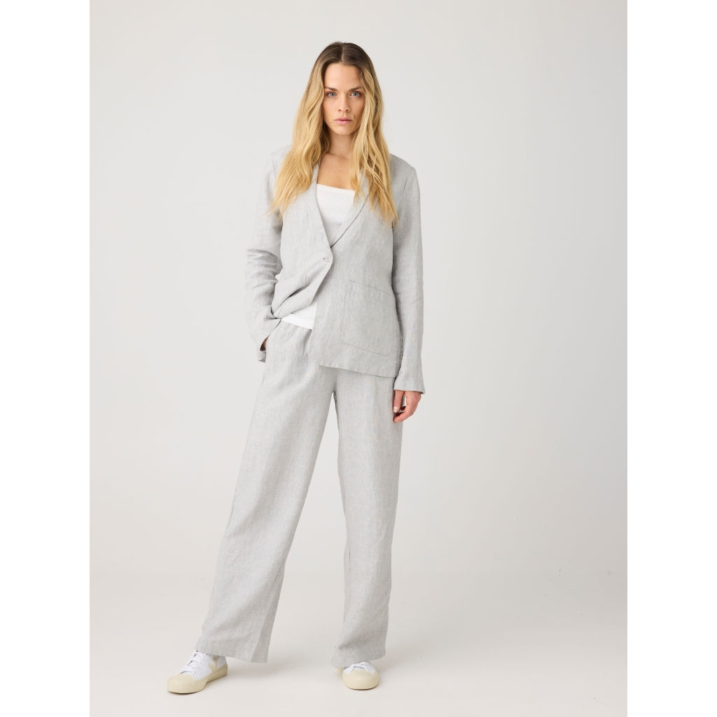 Pantalon ample POSEY en lin - Ultimate Grey