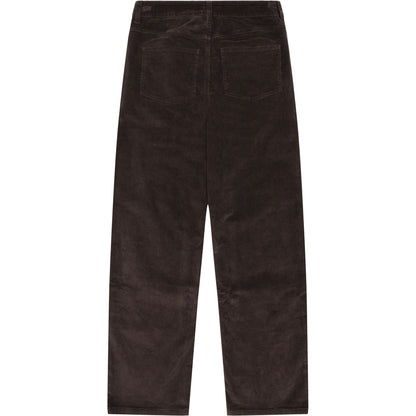 Pantalon droit GALE en velours côtelé - Chocolat