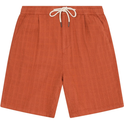 Short en coton  texturé FIG - Brique