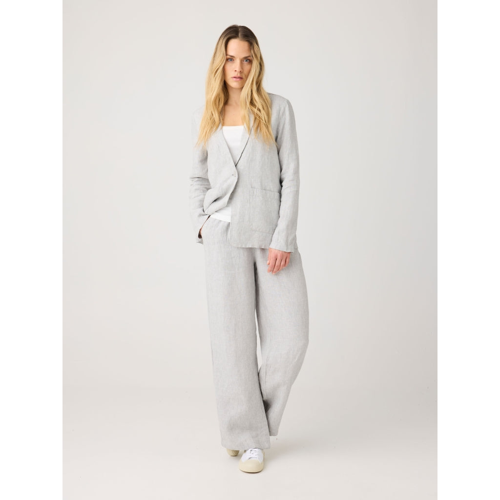 Pantalon ample POSEY en lin - Ultimate Grey