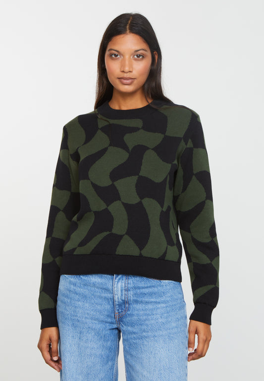 Pull PISTIABOLD vert et noir