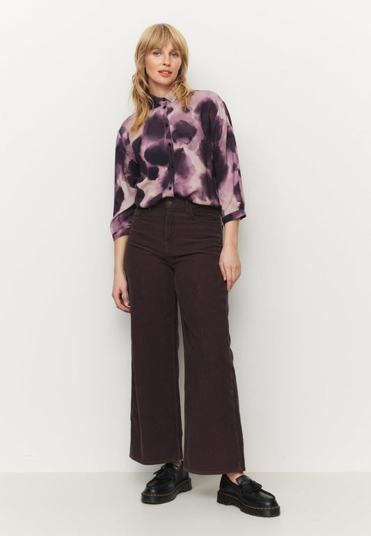 Pantalon ERICA en velours côtelé - Prune