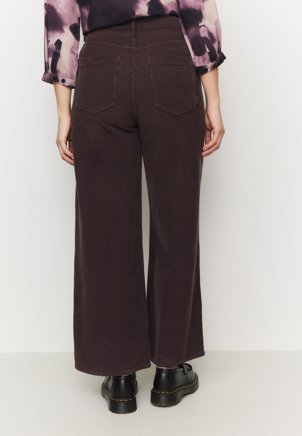 Pantalon ERICA en velours côtelé - Prune