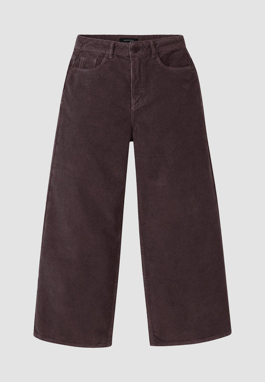 Pantalon ERICA en velours côtelé - Prune