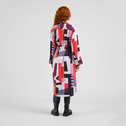 Robe chemise KVILLA "chaos abstrait" - Multicolor