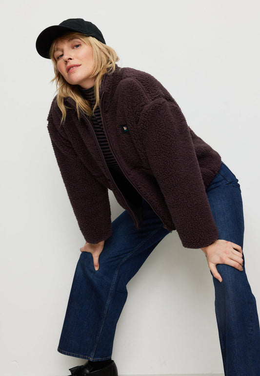 Veste teddy FORTUNELLA - Prune