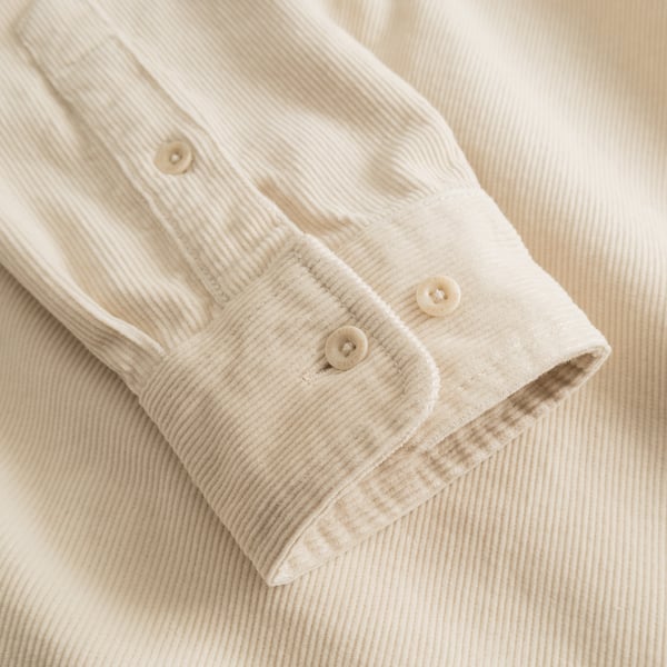 Chemise VARBERG en velours côtelé - écru