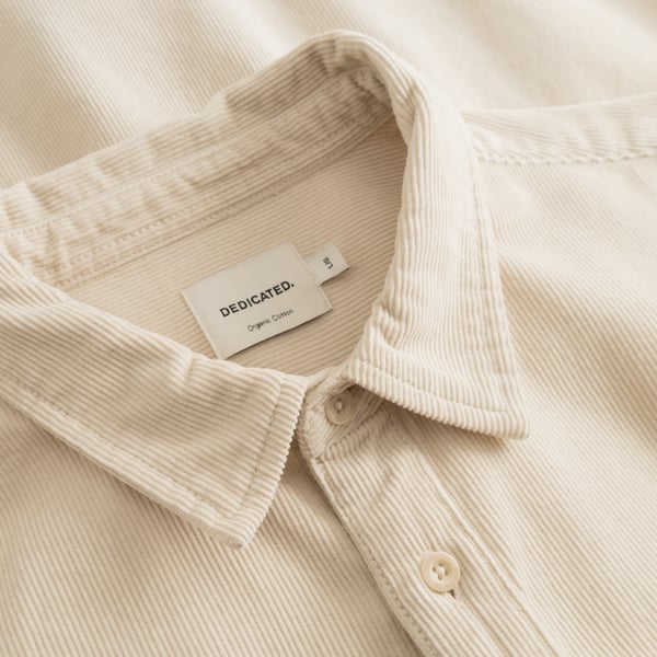 Chemise VARBERG en velours côtelé - écru