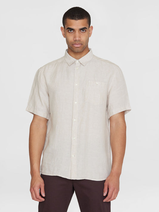 Chemise à courtes manches regular - 100% lin bio