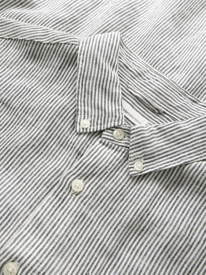 Chemise lignée à longues manches regular - 100% lin bio