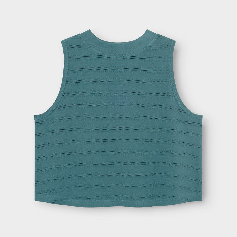 Tank top NAMSOS ajouré - Vert émeraude