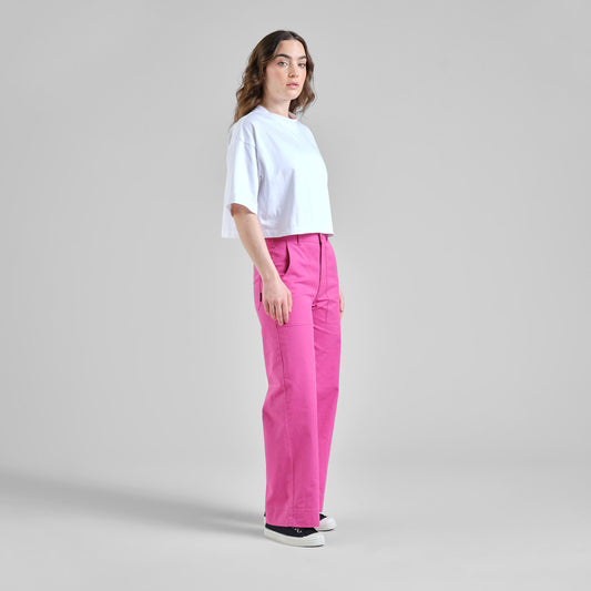 Pantalon VARA en toile - Fushia