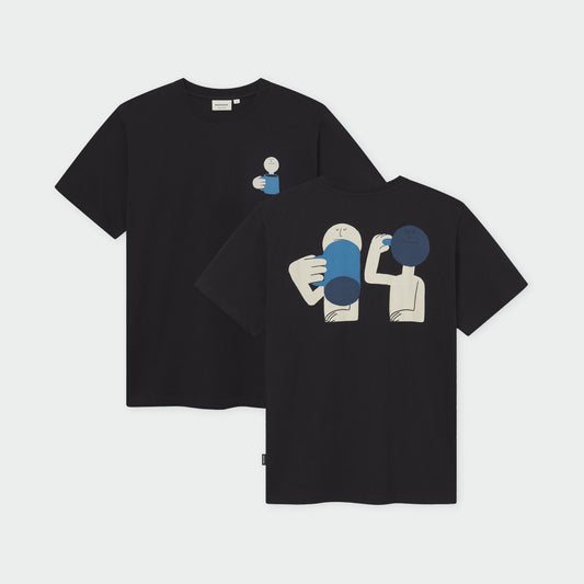 T-shirt STOCKHOLM Smile Cup - Noir