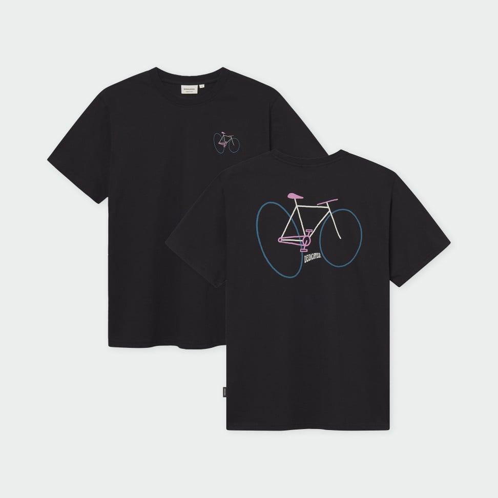 T-shirt STOCKHOLM Wonky Bike - Noir