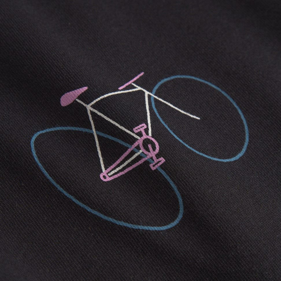 T-shirt STOCKHOLM Wonky Bike - Noir