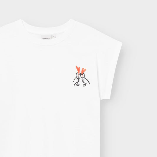 T-shirt VISBY Heart Cheers - Blanc