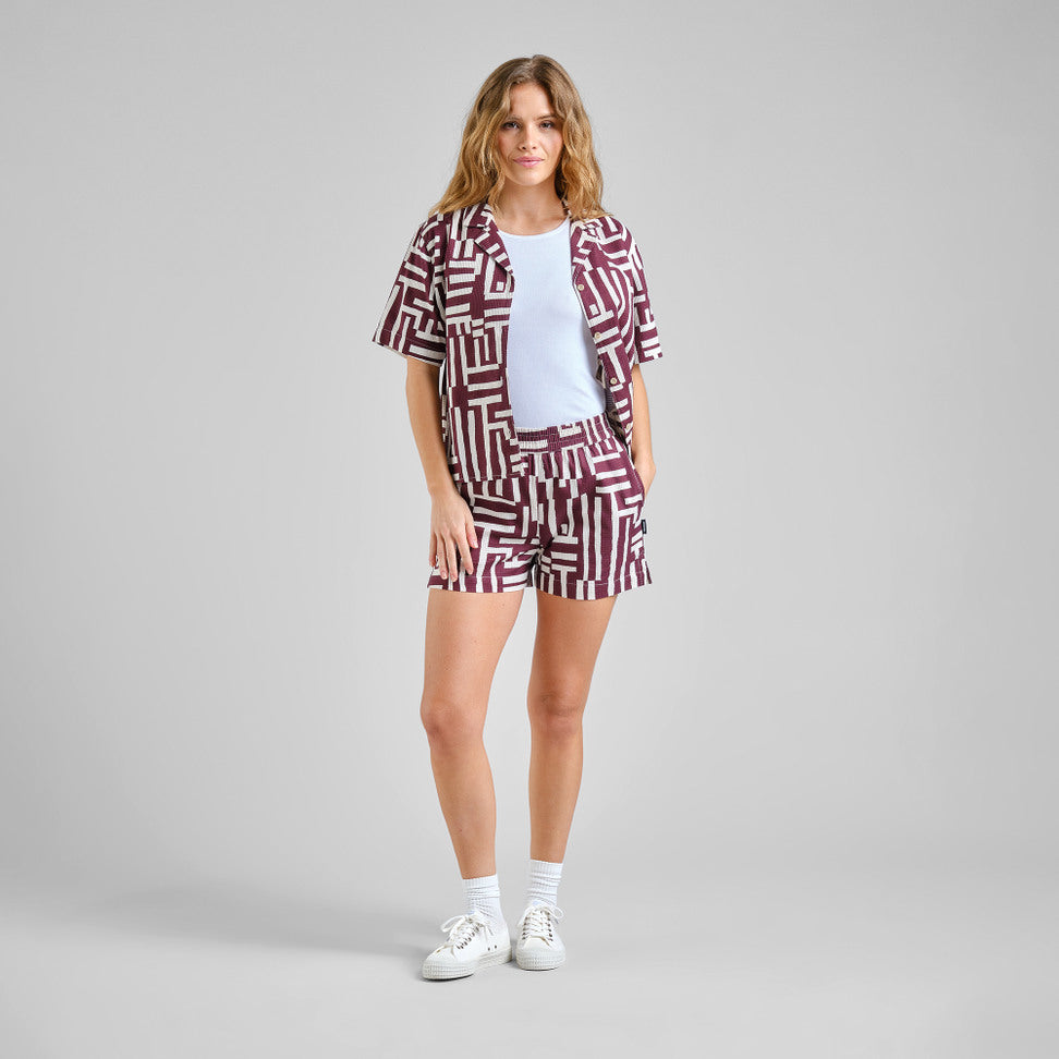 Short ASPUDDEN à motifs - Red fig