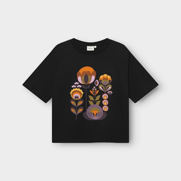 T-shirt VADSTENA - Autumn Harvest - noir