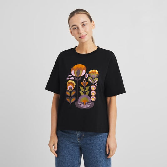 T-shirt VADSTENA - Autumn Harvest - noir