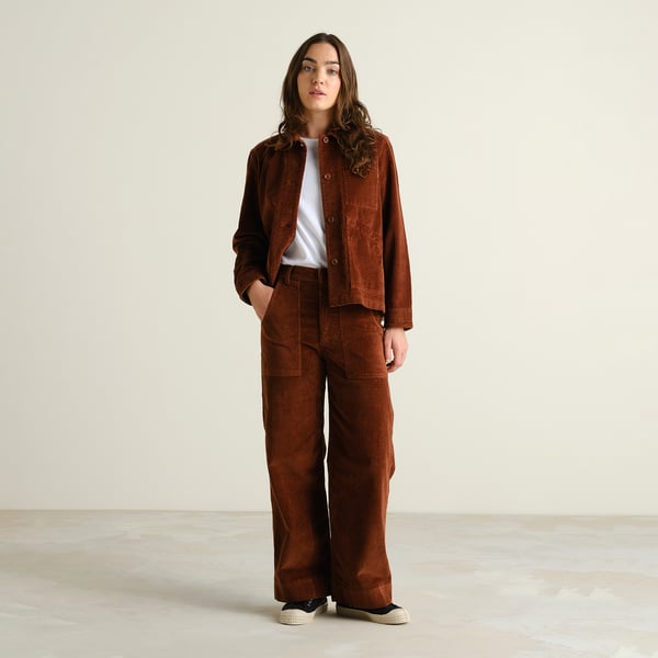 Pantalon VARA en velours - Cappucccino