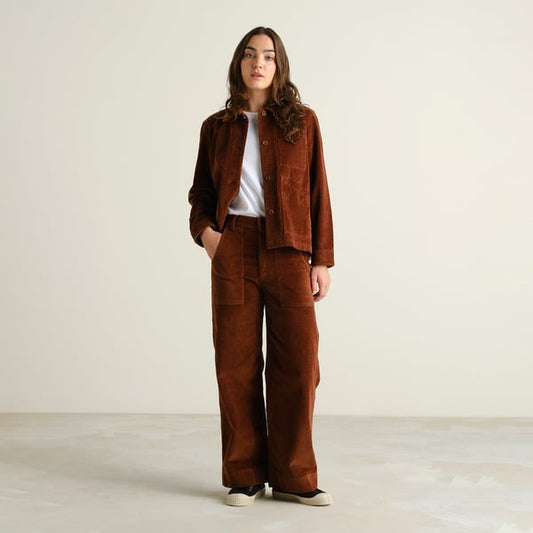 Pantalon VARA en velours - Cappucccino