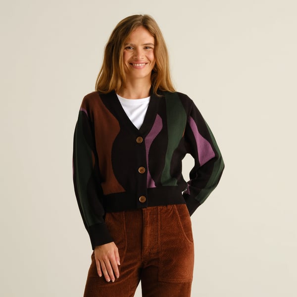 Cardigan KANAN - wavy stripes - Multicolors