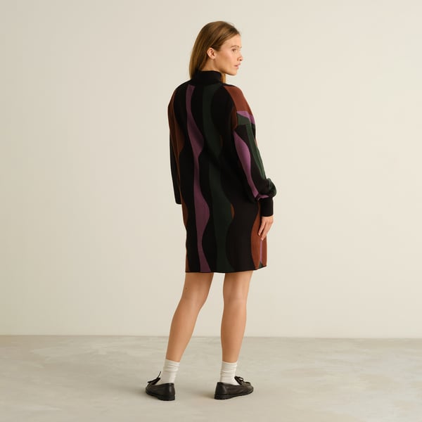 Robe NIKKALA - Wavy stripes - multicolors