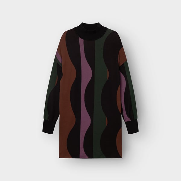 Robe NIKKALA - Wavy stripes - multicolors