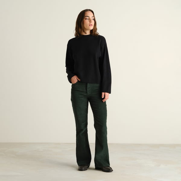 Pantalon RYDA en velours côtelé - Vert sapin