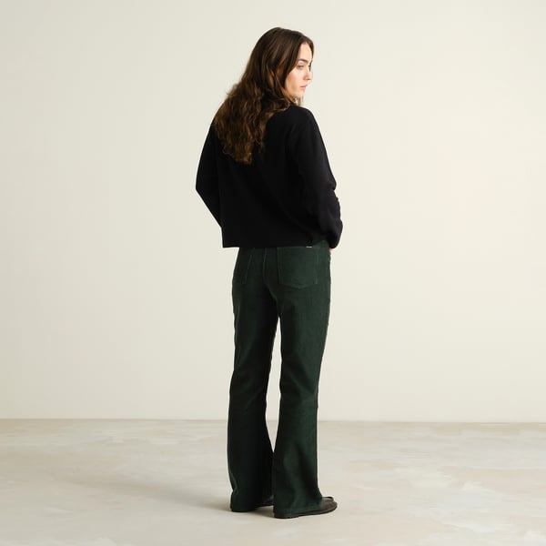 Pantalon RYDA en velours côtelé - Vert sapin