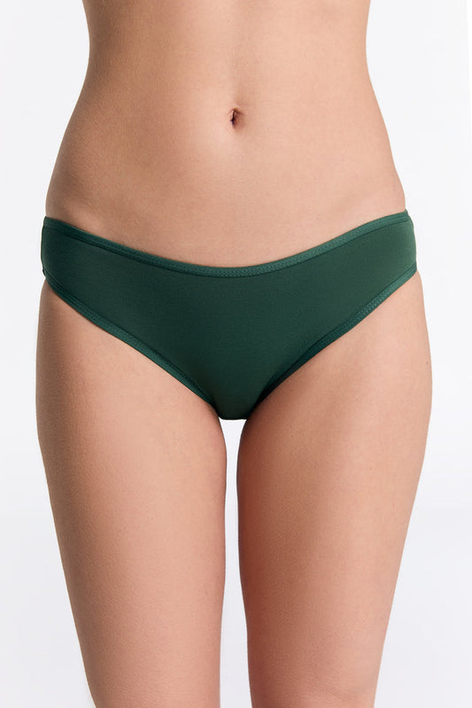 Culotte classique en coton biologique - Vert sapin
