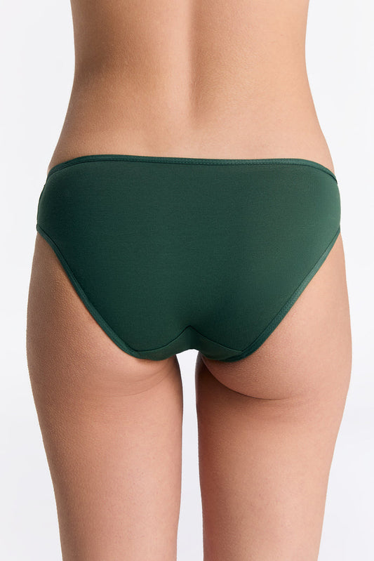 Culotte classique en coton biologique - Vert sapin