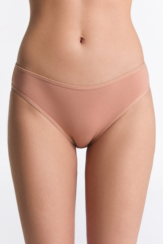 Culotte classique en coton biologique - Café crème