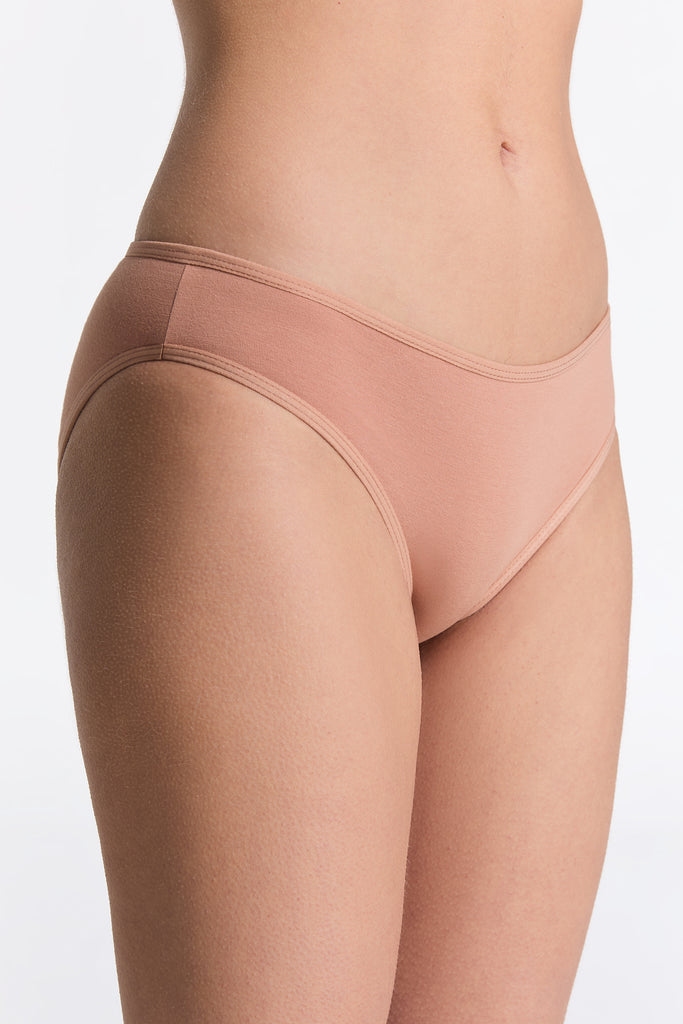 Culotte classique en coton biologique - Café crème