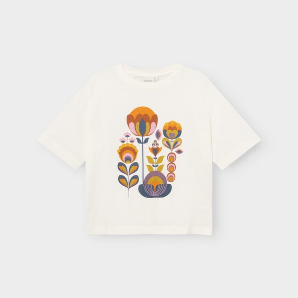 T-shirt VADSTENA - Autumn Harvest - Blanc cassé