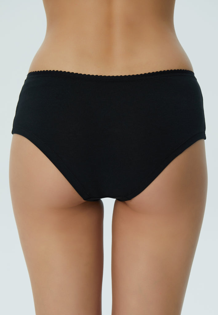 Shorty en coton biologique - Noir