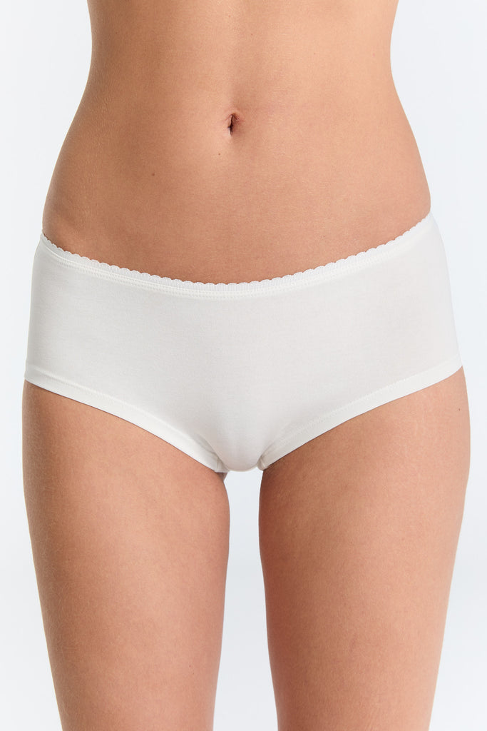 Shorty en coton biologique - Blanc