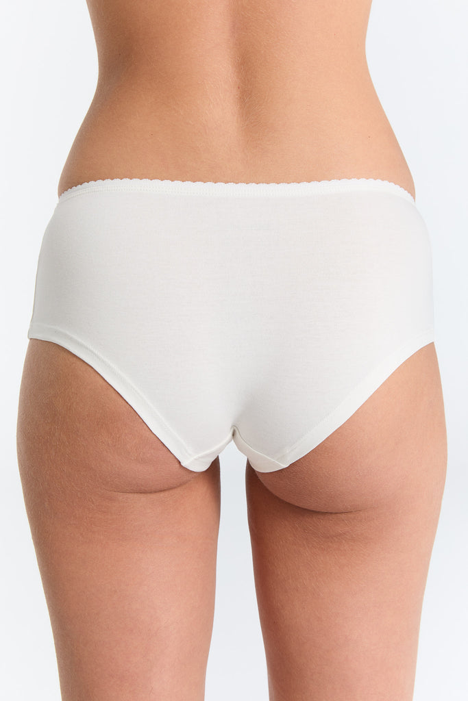Shorty en coton biologique - Blanc