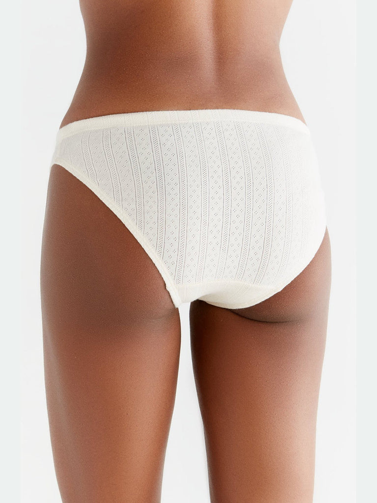 Culotte Jacquard en coton biologique - Blanche