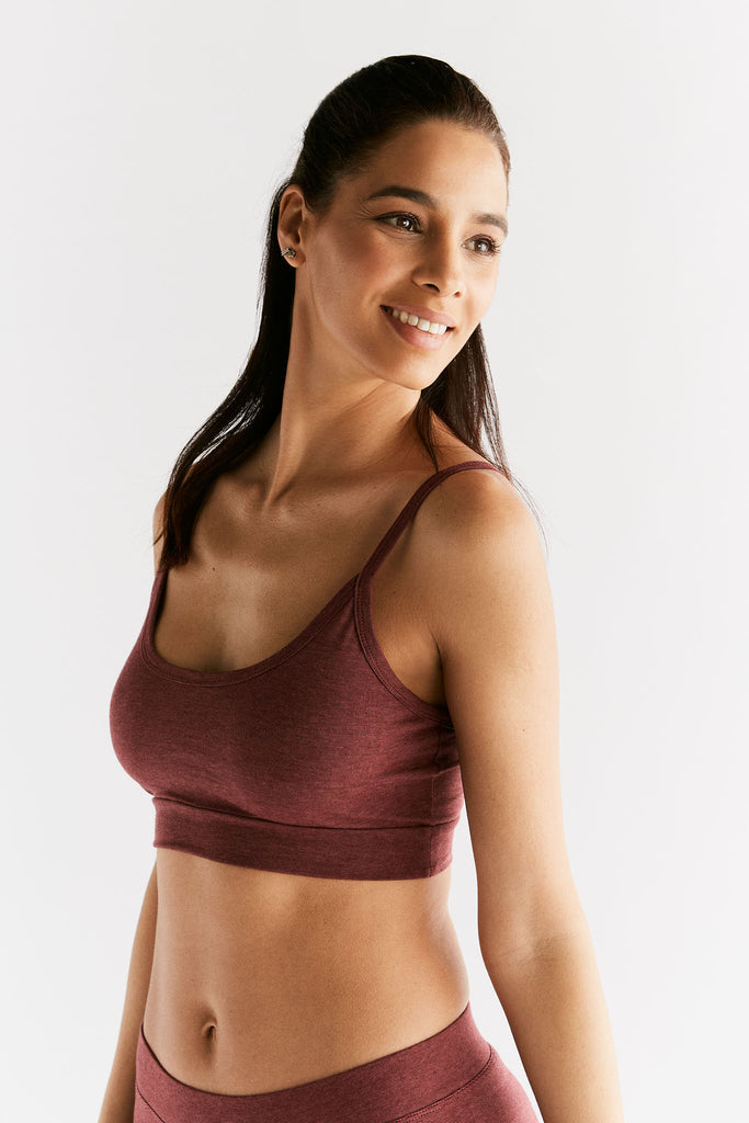 Brassière en coton biologique - Café/rouille